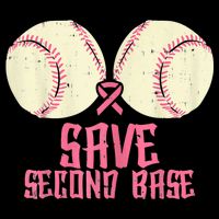 Support Save 2nd Base Breast Cancer Stripe Pom Pom Beanie