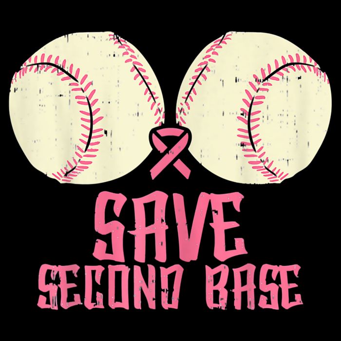 Support Save 2nd Base Breast Cancer Stripe Pom Pom Beanie