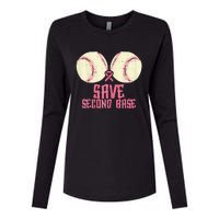 Support Save 2nd Base Breast Cancer For Women Men Classic Womens Cotton Relaxed Long Sleeve T-Shirt