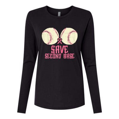 Support Save 2nd Base Breast Cancer For Women Men Classic Womens Cotton Relaxed Long Sleeve T-Shirt