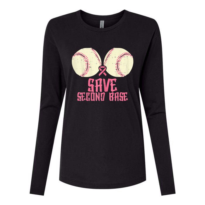 Support Save 2nd Base Breast Cancer For Women Men Classic Womens Cotton Relaxed Long Sleeve T-Shirt