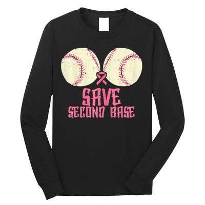 Support Save 2nd Base Breast Cancer For Women Men Classic Long Sleeve Shirt