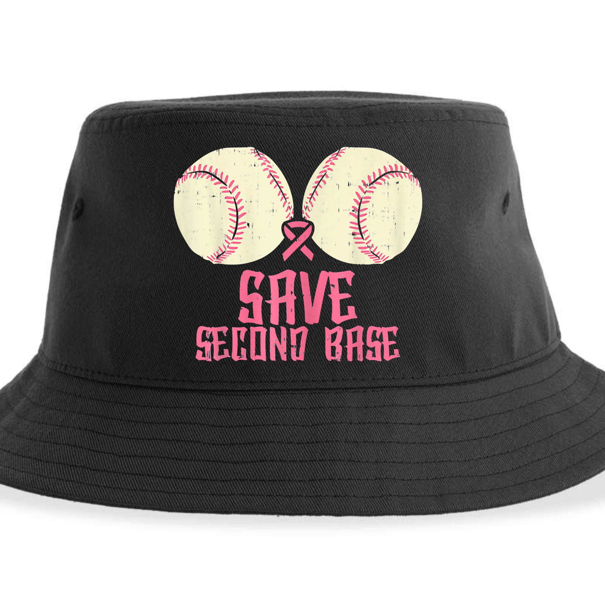 Support Save 2nd Base Breast Cancer Sustainable Bucket Hat