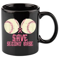 Support Save 2nd Base Breast Cancer 11oz C Handle Ceramic Mug