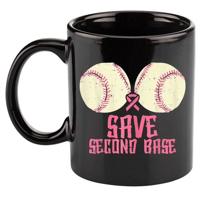 Support Save 2nd Base Breast Cancer 11oz C Handle Ceramic Mug