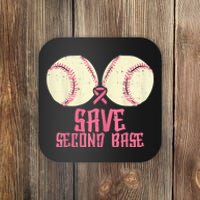 Support Save 2nd Base Breast Cancer For Women Men Classic Coaster