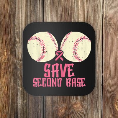 Support Save 2nd Base Breast Cancer For Women Men Classic Coaster