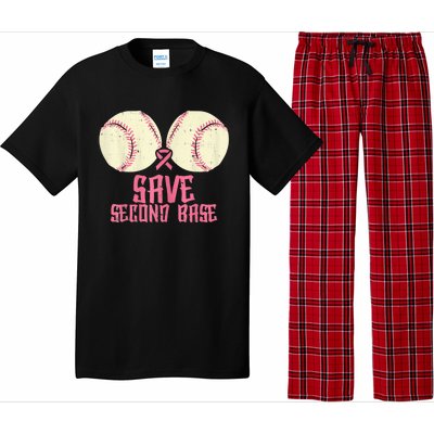 Support Save 2nd Base Breast Cancer For Women Men Classic Pajama Set