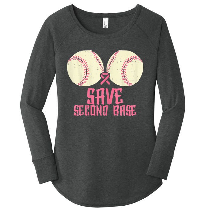 Support Save 2nd Base Breast Cancer For Women Men Classic Women's Perfect Tri Tunic Long Sleeve Shirt