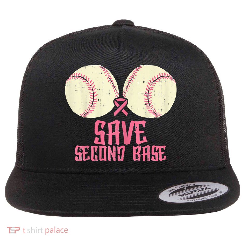 Support Save 2nd Base Breast Cancer Flatbill Hat