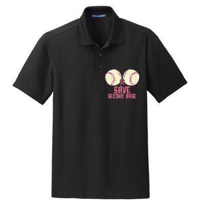 Support Save 2nd Base Breast Cancer For Women Men Classic Dry Zone Grid Polo