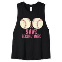 Support Save 2nd Base Breast Cancer For Women Men Classic Women's Racerback Cropped Tank