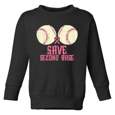 Support Save 2nd Base Breast Cancer For Women Men Classic Toddler Sweatshirt