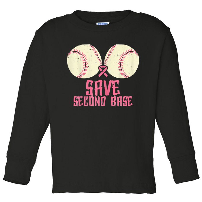 Support Save 2nd Base Breast Cancer For Women Men Classic Toddler Long Sleeve Shirt