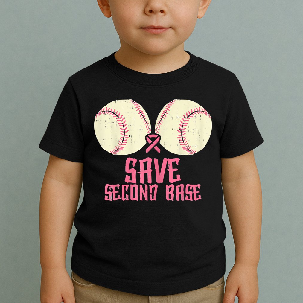 Support Save 2nd Base Breast Cancer Toddler T-Shirt