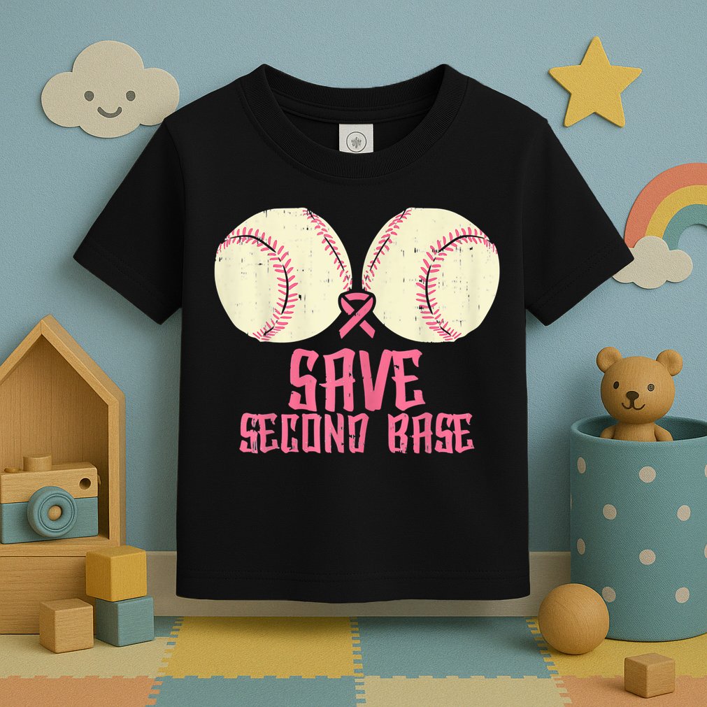Support Save 2nd Base Breast Cancer Toddler T-Shirt