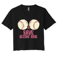 Support Save 2nd Base Breast Cancer For Women Men Classic Women's Crop Top Tee