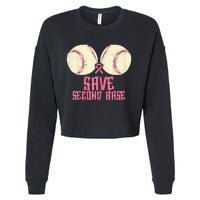 Support Save 2nd Base Breast Cancer For Women Men Classic Cropped Pullover Crew