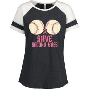 Support Save 2nd Base Breast Cancer For Women Men Classic Enza Ladies Jersey Colorblock Tee