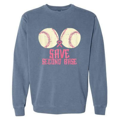 Support Save 2nd Base Breast Cancer For Women Men Classic Garment-Dyed Sweatshirt