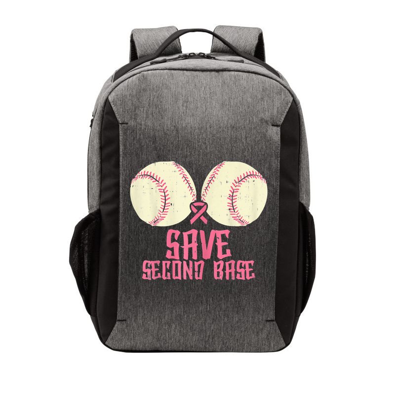 Support Save 2nd Base Breast Cancer Vector Backpack