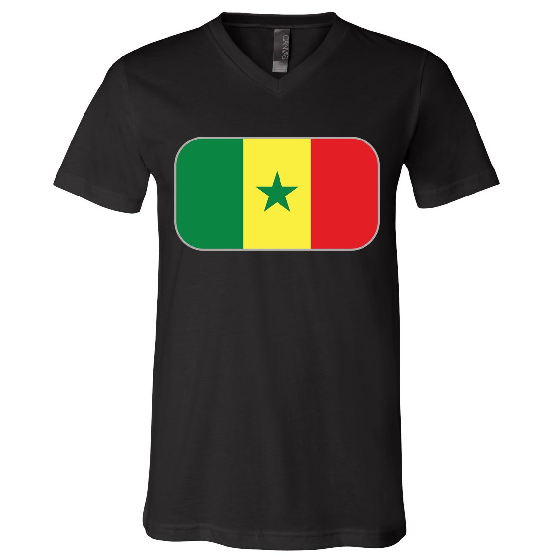 Senegal Soccer 2022 World Cup Senegalese Flag V-Neck T-Shirt