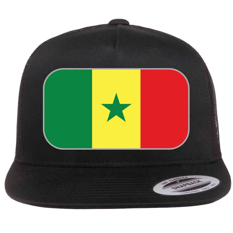 Senegal Soccer 2022 World Cup Senegalese Flag Flat Bill Trucker Hat