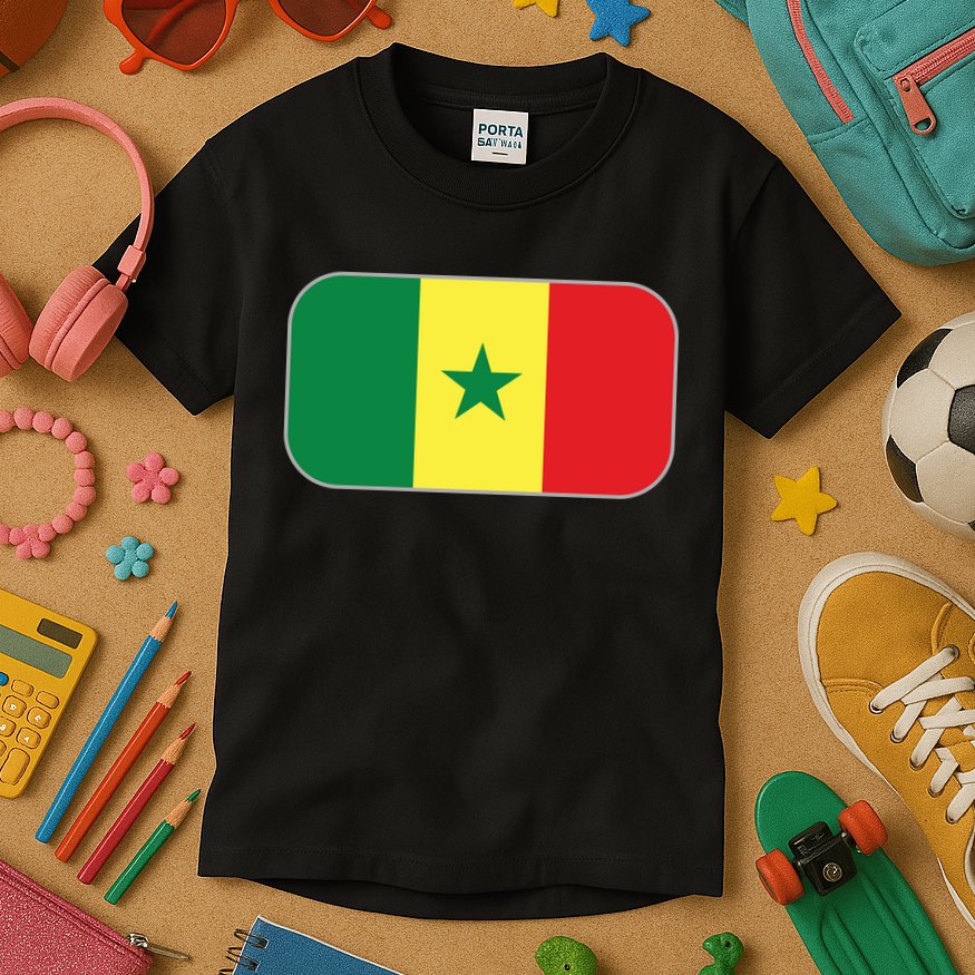 Senegal Soccer 2022 World Cup Senegalese Flag Kids T-Shirt