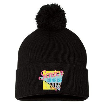 Senior Sunrise 2025 Back To School Pom Pom 12in Knit Beanie