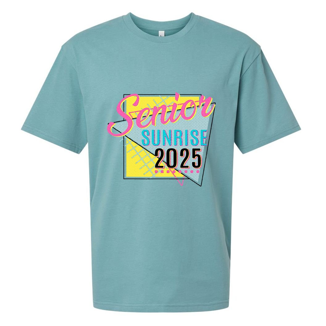 Senior Sunrise 2025 Back To School Sueded Cloud Jersey T-Shirt