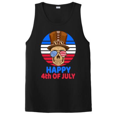 Steampunk Skull 4th Of July For Steampunk Lover July 4th Gift PosiCharge Competitor Tank