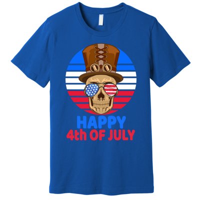 Steampunk Skull 4th Of July For Steampunk Lover July 4th Gift Premium T-Shirt