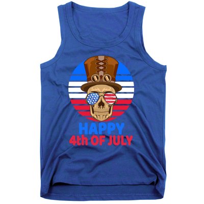 Steampunk Skull 4th Of July For Steampunk Lover July 4th Gift Tank Top