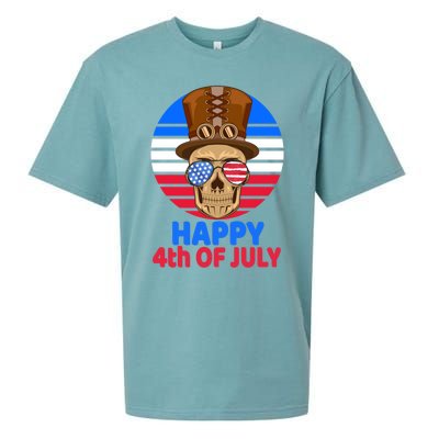 Steampunk Skull 4th Of July For Steampunk Lover July 4th Gift Sueded Cloud Jersey T-Shirt