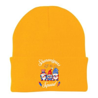 Shenanigans Squad 4th Of July Gnome American Proud Patriotic Knit Cap Winter Beanie