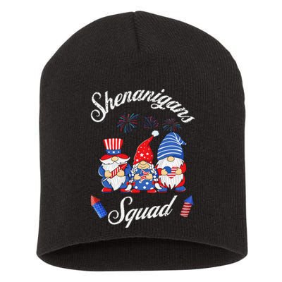 Shenanigans Squad 4th Of July Gnome American Proud Patriotic Short Acrylic Beanie