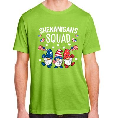 Shenanigans Squad 4th Of July Gnome Patriotic Funny Gift Adult ChromaSoft Performance T-Shirt