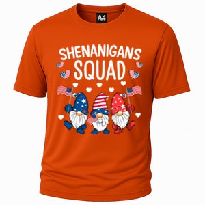 Shenanigans Squad 4th Of July Gnome Patriotic Funny Gift Cooling Performance Crew T-Shirt