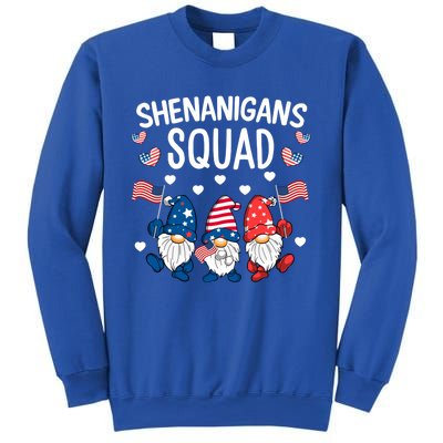 Shenanigans Squad 4th Of July Gnome Patriotic Funny Gift Sweatshirt