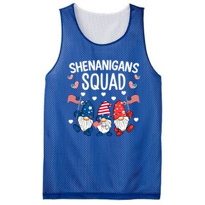 Shenanigans Squad 4th Of July Gnome Patriotic Funny Gift Mesh Reversible Basketball Jersey Tank