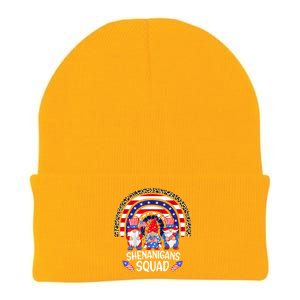 Shenanigans Squad 4th Of July Gnomes Rainbow Us Independence Funny Gift Knit Cap Winter Beanie