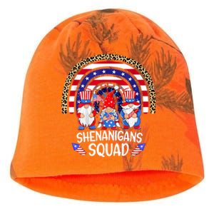 Shenanigans Squad 4th Of July Gnomes Rainbow Us Independence Funny Gift Kati - Camo Knit Beanie