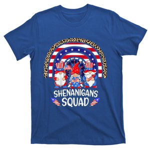 Shenanigans Squad 4th Of July Gnomes Rainbow Us Independence Funny Gift T-Shirt