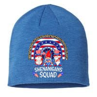 Shenanigans Squad 4th Of July Gnomes Rainbow Us Independence Funny Gift Sustainable Beanie