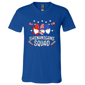 Shenanigans Squad 4th Of July Gnomes Usa Independence Day Great Gift V-Neck T-Shirt