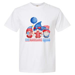 Shenanigans Squad 4th Of July American Gnomes Celebrating Gift Garment-Dyed Heavyweight T-Shirt