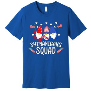 Shenanigans Squad 4th Of July Gnomes Usa Independence Day Gift Premium T-Shirt