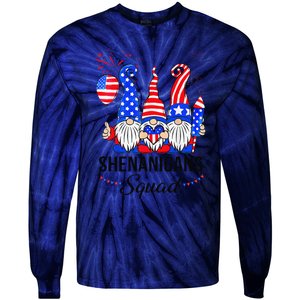 Shenanigans Squad 4th Of July Gnomes USA Independence Day Tie-Dye Long Sleeve Shirt