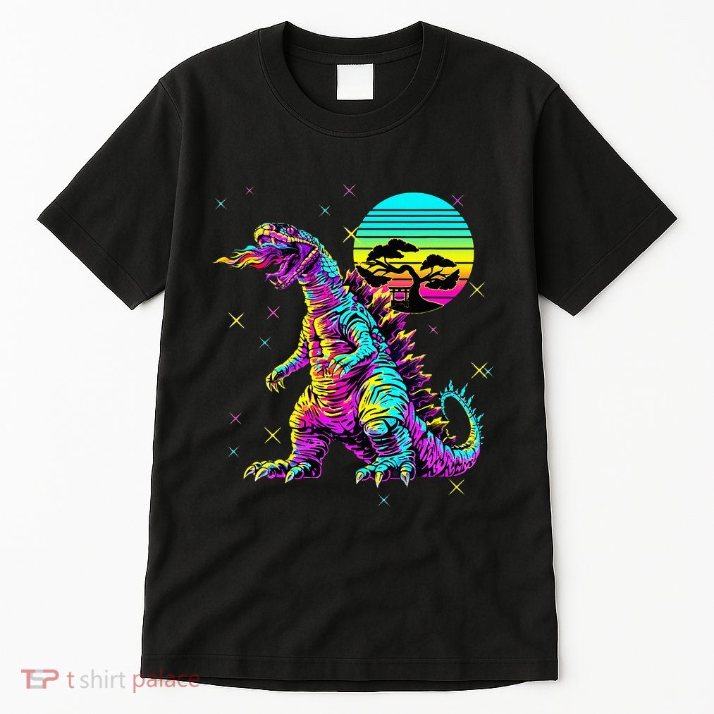 Streetwear Synthwave 80s 90s Retro Anime Snakezilla Tall T-Shirt