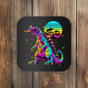 Streetwear Synthwave 80s 90s Retro Anime Snakezilla Coaster